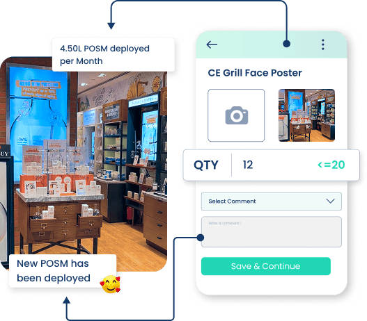 POSM Deployment Tracking App - 4.50L POSM deployed per month