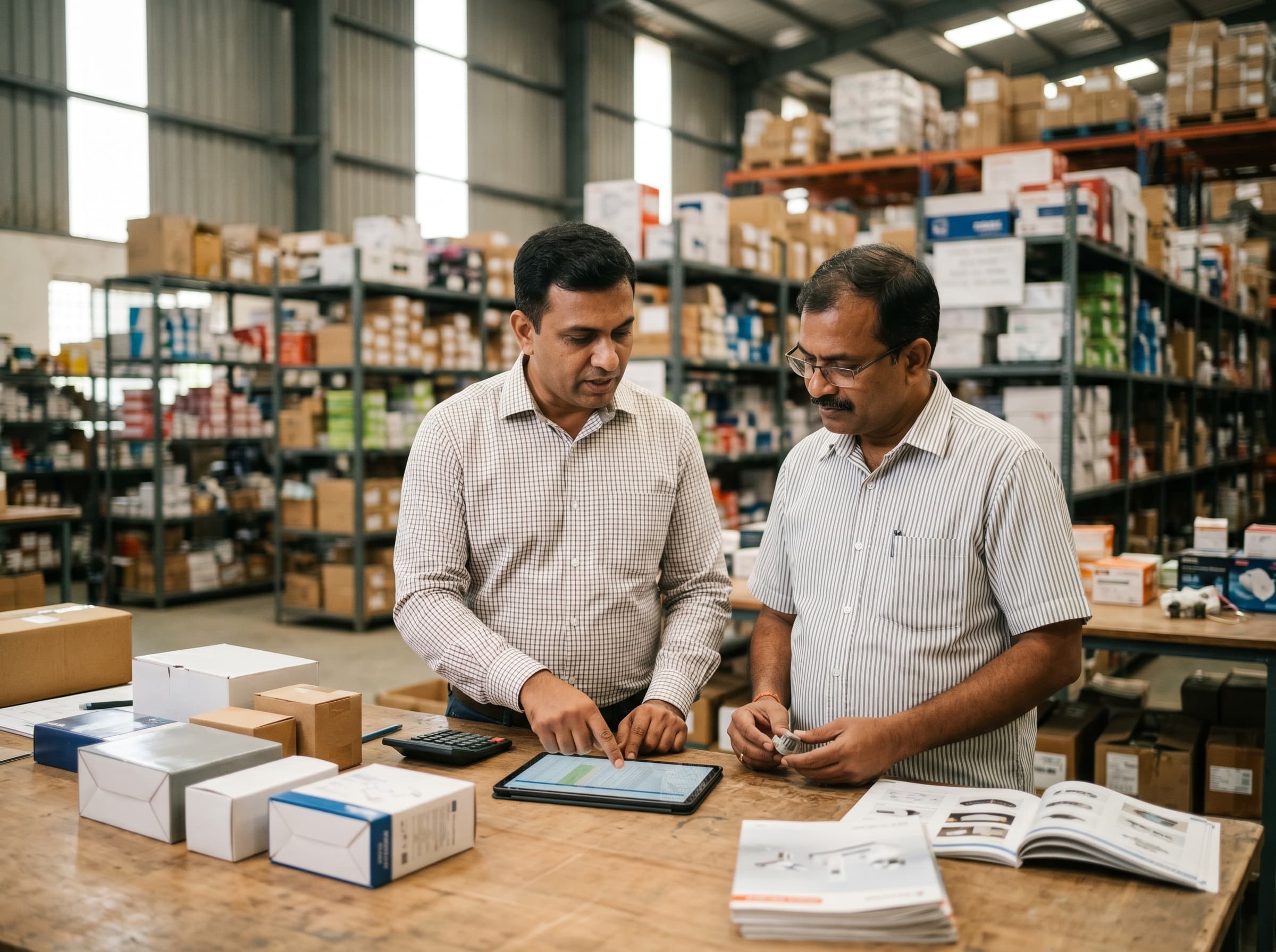 Dealer and distributor partners discussing products and channel decisions