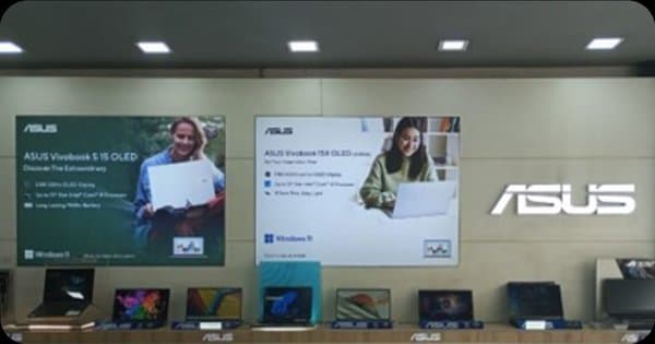 ACP board signage installation at retail store