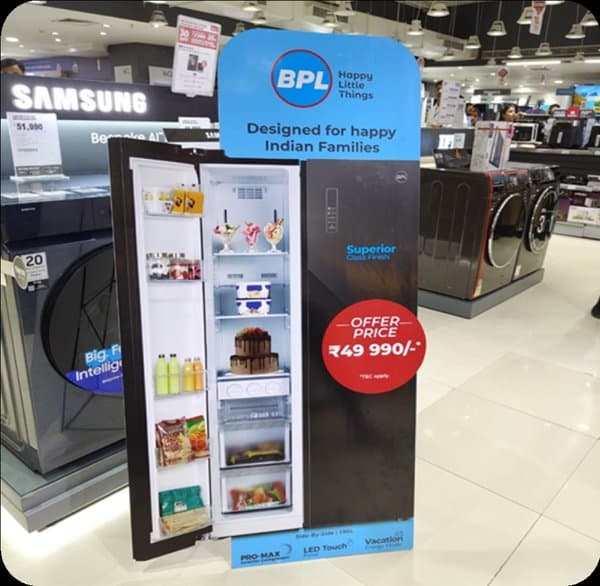 ACP board signage installation at retail store